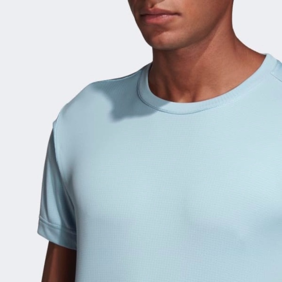 LAST ONE!! New Adidas Mens Freelift Climachill Tee Light Blue Size Medium - Picture 5 of 14